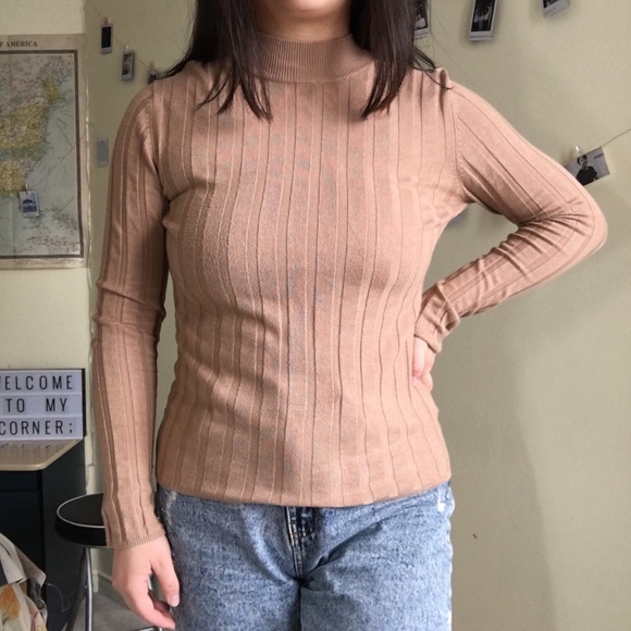 ribbed mockneck sweater - Picture 2 of 3